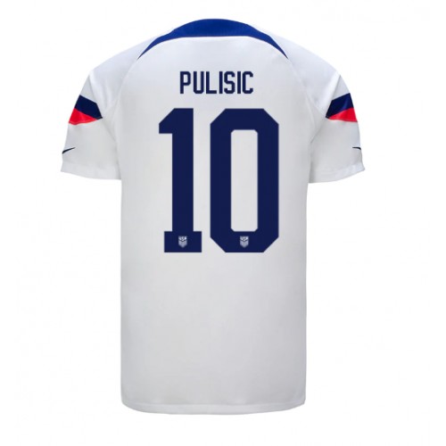 Stany Zjednoczone Christian Pulisic #10 Koszulka Podstawowych MŚ 2022 Krótki Rękaw